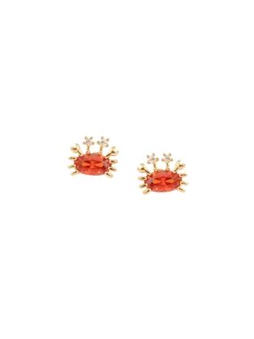 Cubic Zirconia Crab Stud Earrings